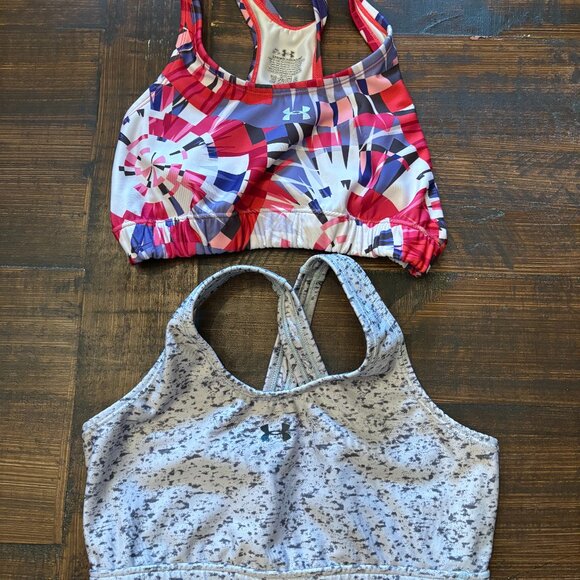 Lot of 2 Under Armour Women's Multicolor Medium 34-36 Sports Bra's - Picture 1 of 4